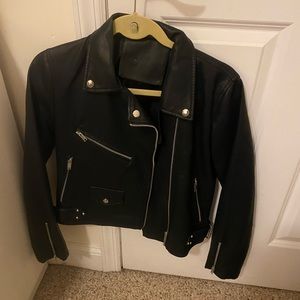 Faux leather coat